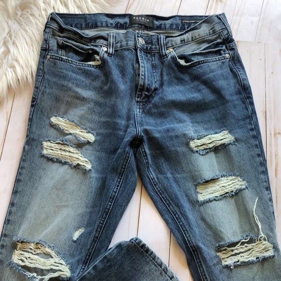 Pacsun Stacked Skinny zip jeans size 32 X 32 - Picture 3 of 10